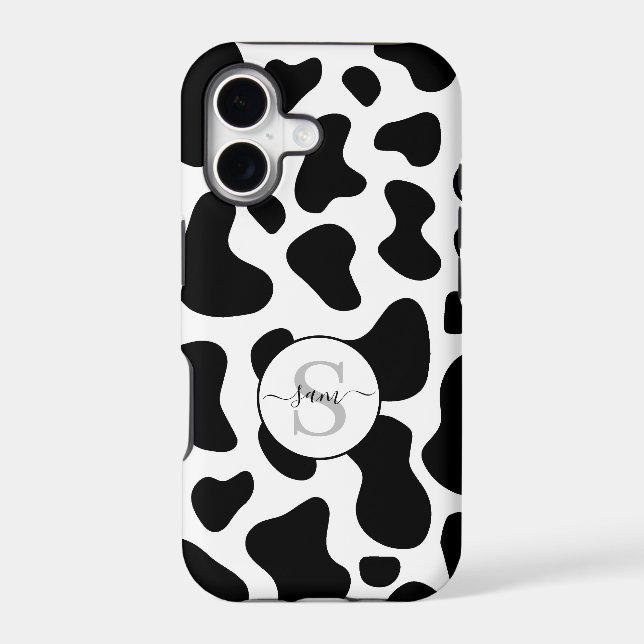 Cow Black White patch's Monogram   Case-Mate iPhon (Back)