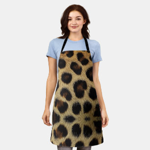 Cow Black White Spots Fur Apron