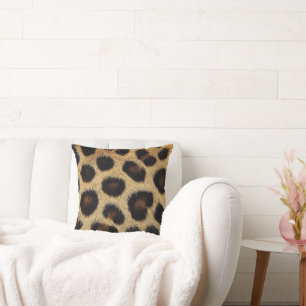 Cow Black White Spots Fur Cushion