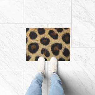 Cow Black White Spots Fur Doormat