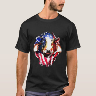 Cow Blood Inside Me Usa Flag T-Shirt