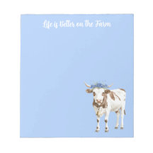 Cow Blue Flowers