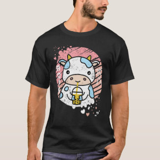 Cow Boba Tea Bubble Tea   Neko Women Girls Gift T-Shirt