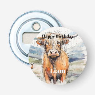 Cow bottle opener, highland cow opener