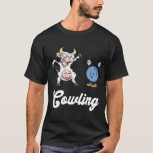 Cow Bowler Bowling Pin Funny Bowling Strike Bowlin T-Shirt
