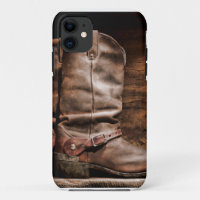 Cow Boy Boots Spur Country Rope Wood IPHONE 5 Case
