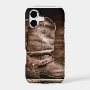 Cow Boy Boots Spur Country Rope Wood IPHONE 5 Case