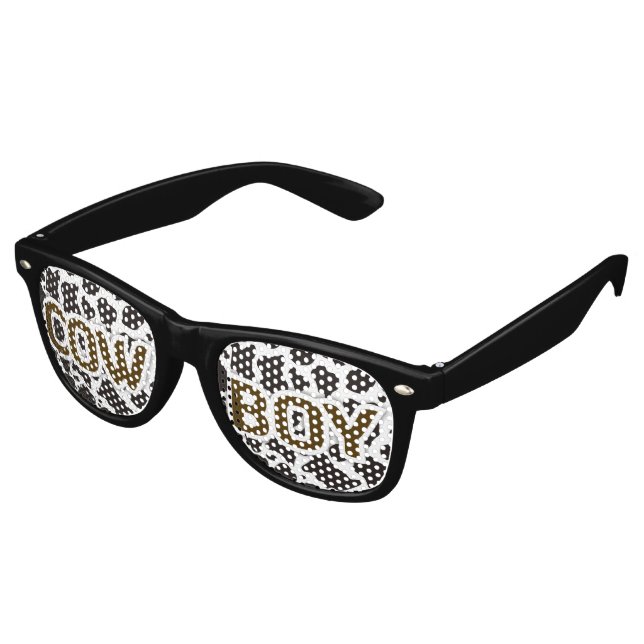 Cow Boy Cow pattern background Retro Sunglasses (Angled)