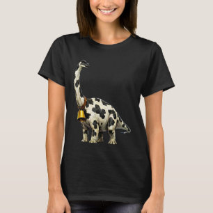 Cow Brachiosaurus Farmer Funny Dinosaur Mooing Pun T-Shirt
