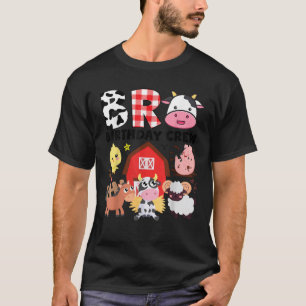 Cow Bro Birthday Crew Farm Theme Animals Kids Birt T-Shirt