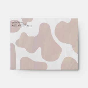 Cow Brown and White Monogram Envelopes