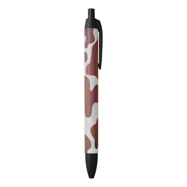 Cow Brown and White Print Black Ink Pen (Bottom (Vertical))