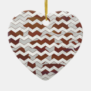 Cow Brown and White Print Ceramic Tree Decoration