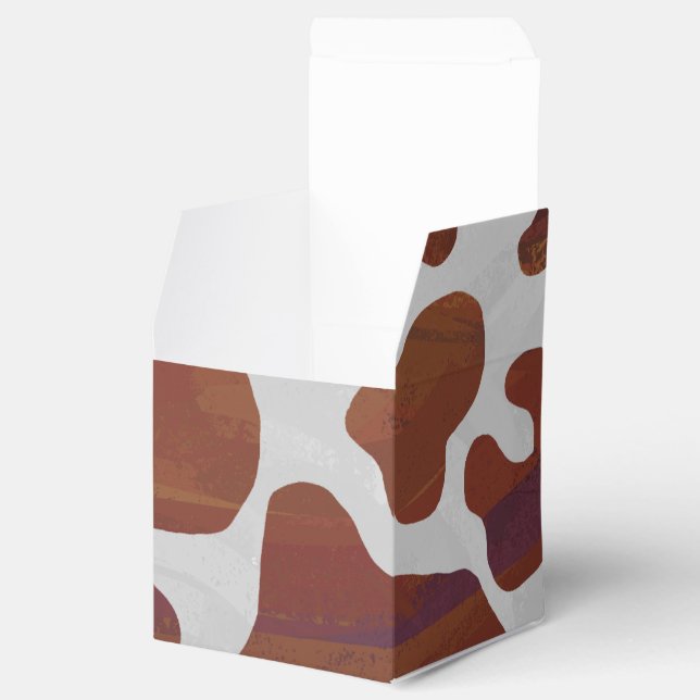 Cow Brown and White Print Favour Box (Opened)