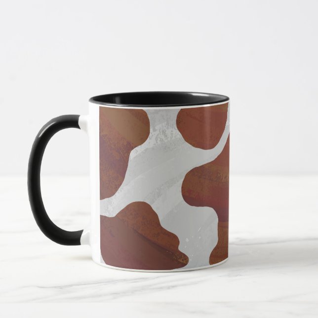 Cow Brown and White Print Mug (Left)
