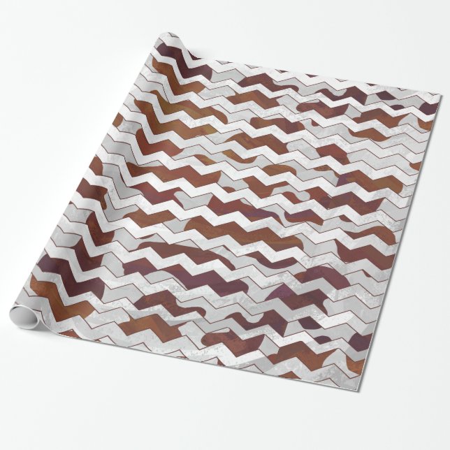 Cow Brown and White Print Wrapping Paper (Unrolled)