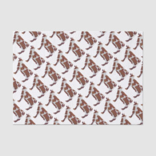 Cow Brown and White Silhouette Tissue Paper