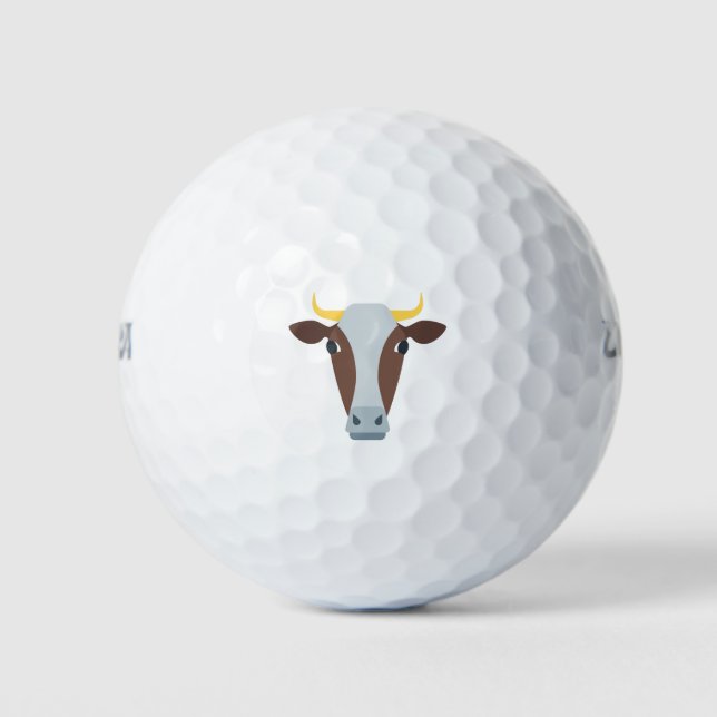 Cow Bull Head Golf Balls (Front)