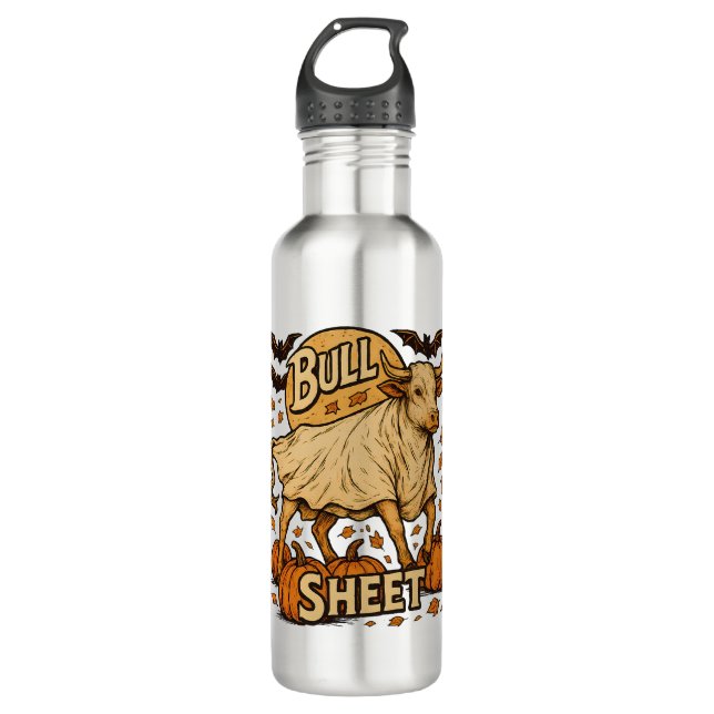 Cow Bull Sheet Halloween 710 Ml Water Bottle (Front)