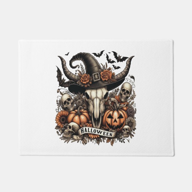 Cow Bull Sheet Halloween Doormat (Front)