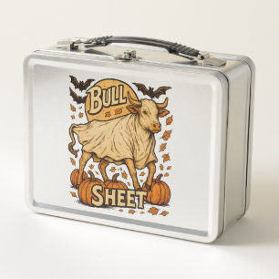 Cow Bull Sheet Halloween Metal Lunch Box