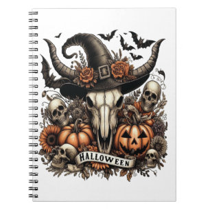 Cow Bull Sheet Halloween Notebook