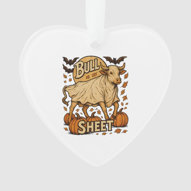 Cow Bull Sheet Halloween Ornament (Front)