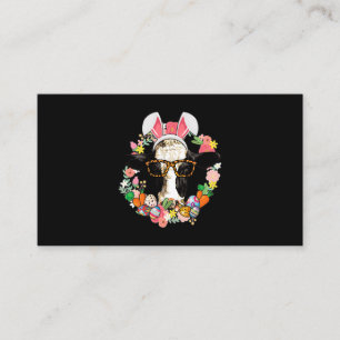 Cow Bunny Ears Happy Easter Farming Farmer Business Card