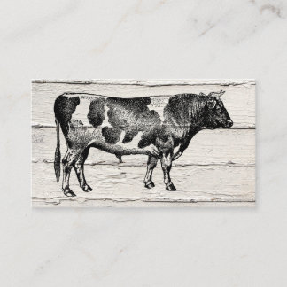Cow Business Cards - Hereford Farm Animal