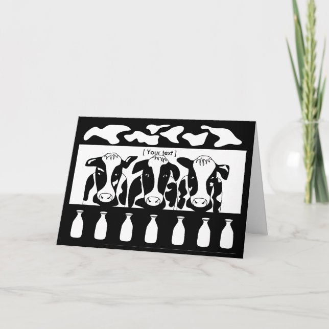 Cow Business Greeting Card (Front)
