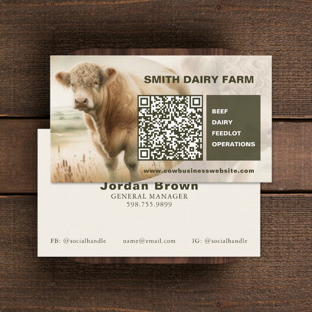 Cow Business QR Code Cards (Cow Business QR Code Cards (front and back))