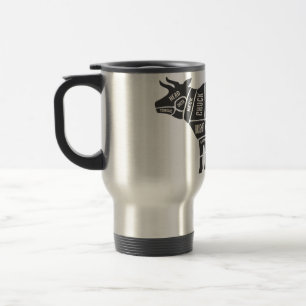 Cow Butcher Chart Travel Mug