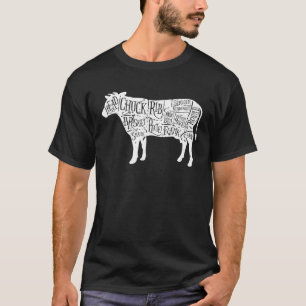 Cow Butcher Tees Beef Cuts Diagram