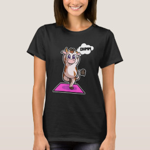 Cow Calf Yoga Poses Sport Gymnastics Ohm Heartbeat T-Shirt
