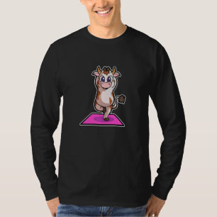 Cow Calf Yoga Poses Sport Gymnastics Ohm Heartbeat T-Shirt