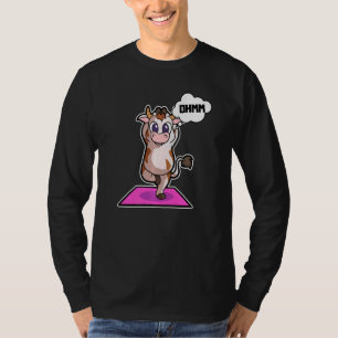 Cow Calf Yoga Poses Sport Gymnastics Ohm Heartbeat T-Shirt