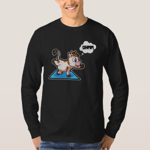 Cow Calf Yoga Poses Sport Gymnastics Ohm Heartbeat T-Shirt