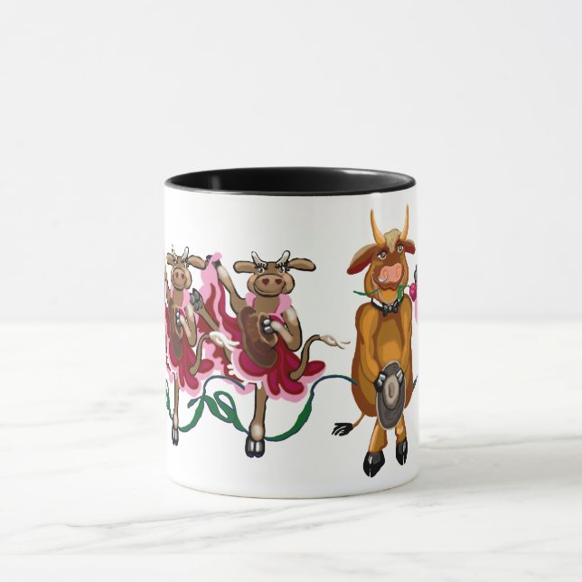 Cow cancan and happy bull mug (Center)