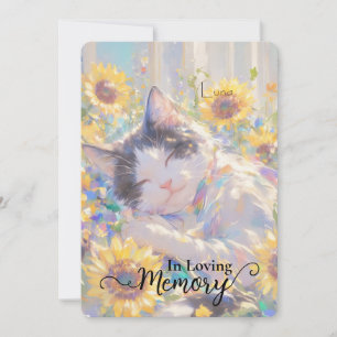 Cow cat sympathy card
