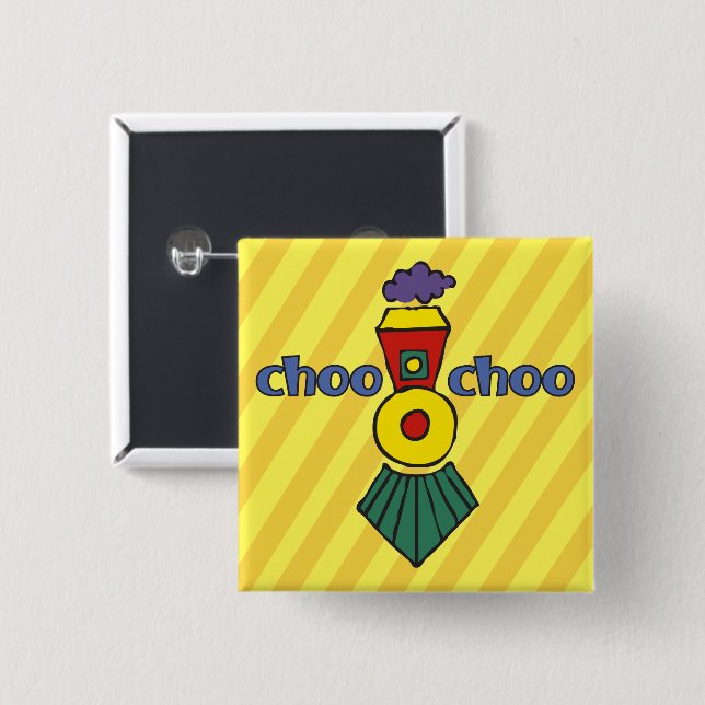 Cow Catcher Engine 15 Cm Square Badge (Front & Back)