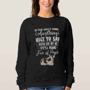 Cow Cattle Heifer Farmer Rancher Cow Owner Distres Sweatshirt