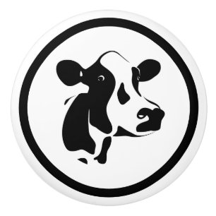 Cow Ceramic Cabinet Knob