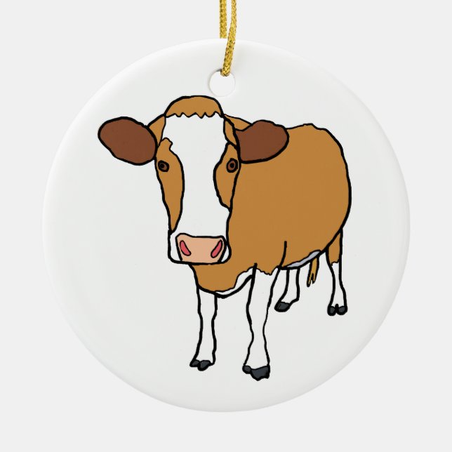 Cow Ceramic Tree Decoration (Front)