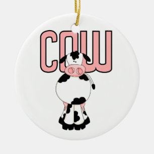 COW CERAMIC TREE DECORATION