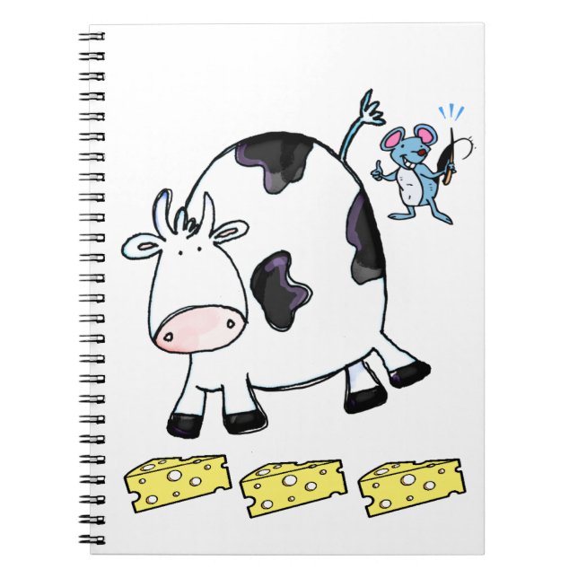 Cow Cheese Mouse Notebook (Front)