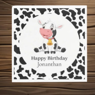Cow Child's Birthday Napkin