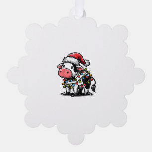 Cow Christmas Costume For Kids Tree Decoration Card