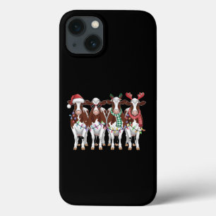 Cow Christmas Cow Lover Gift Holiday Farm iPhone 13 Case