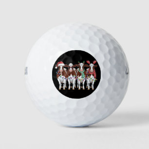 Cow Christmas Cow Lover Gift Holiday Farm  Golf Balls