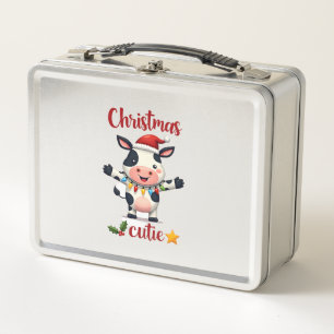 Cow Christmas Cutie Cows Christmas T-Shirt (5) Metal Lunch Box